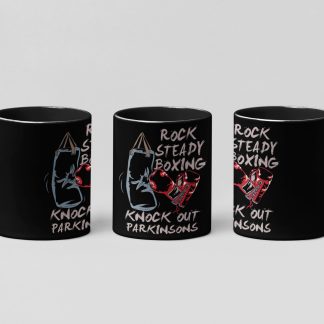 Rock Steady Boxing Art boxing mug in black