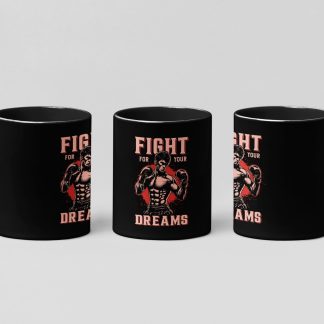 Fight For Your Heart boxing mug in black