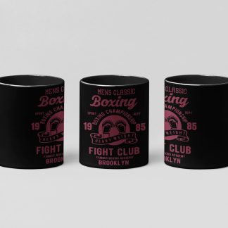 Mens Classic Brooklyn Boxing boxing mug in black