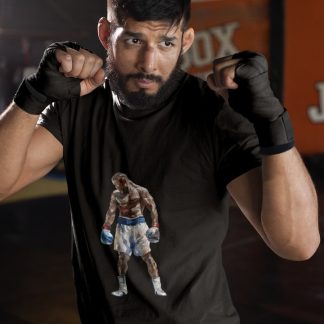 Boxer Gold Championship Belt boxing t-shirt in black, sparring shot