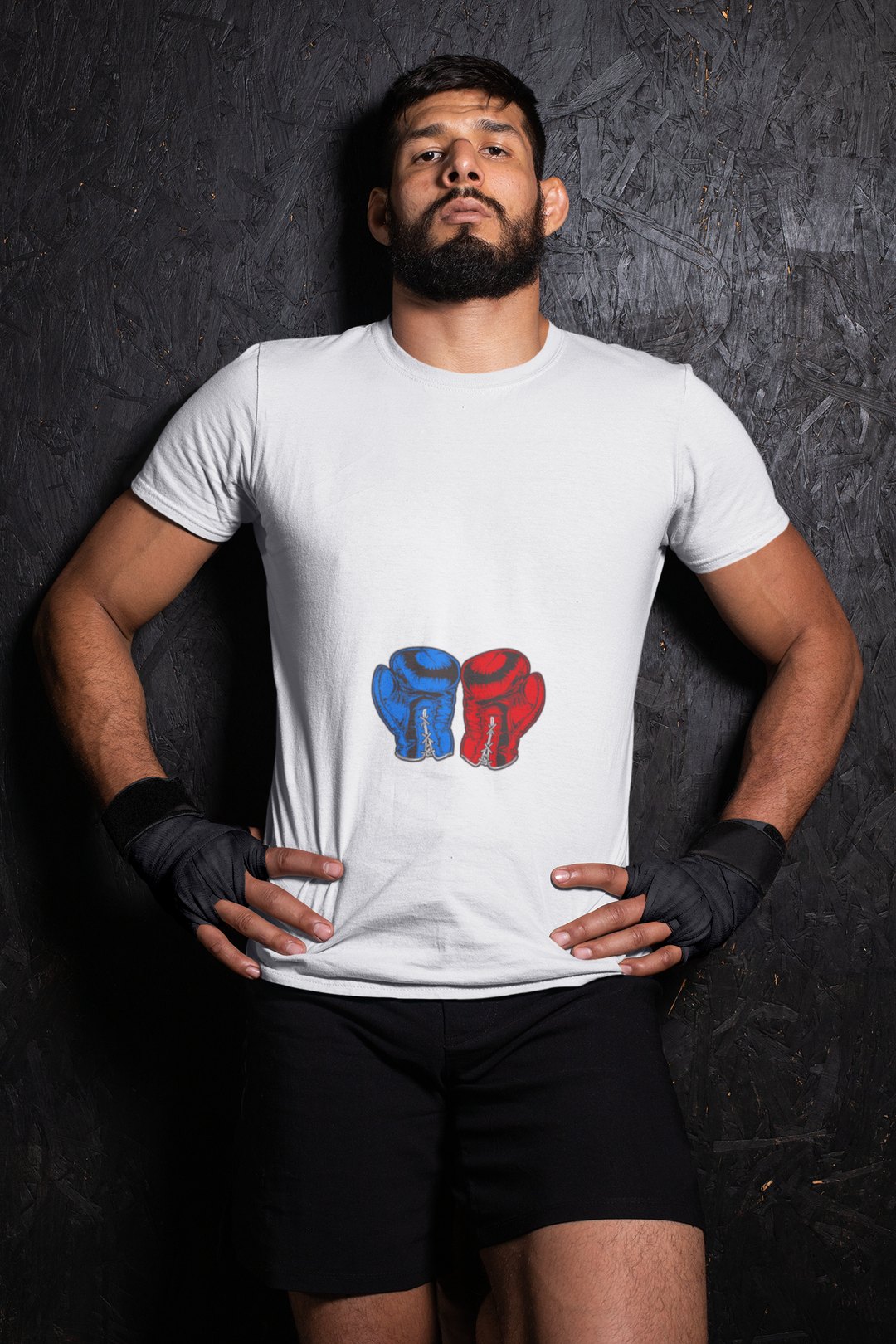 Twin Boxing Club Fighting boxing t-shirt in white, wrestler shot