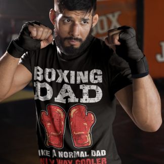 Boxing Dad boxing t-shirt in black, sparring shot