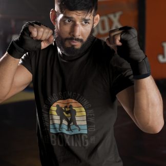 Bring Something Boxers boxing t-shirt in black, sparring shot