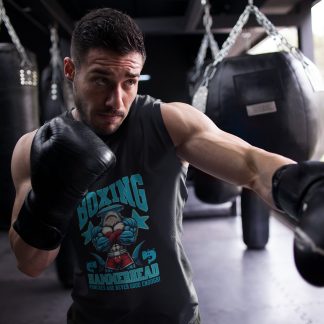 Hammerhead Shark Boxing Fighter boxing vest in black, shadowboxing shot